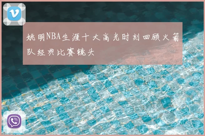 姚明NBA生涯十大高光时刻回顾火箭队经典比赛镜头